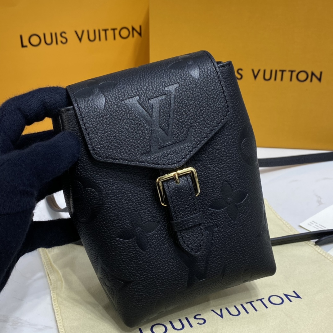 Louis Vuitton TINY BACKPACK Bag Monogram Empreinte M80596 Black